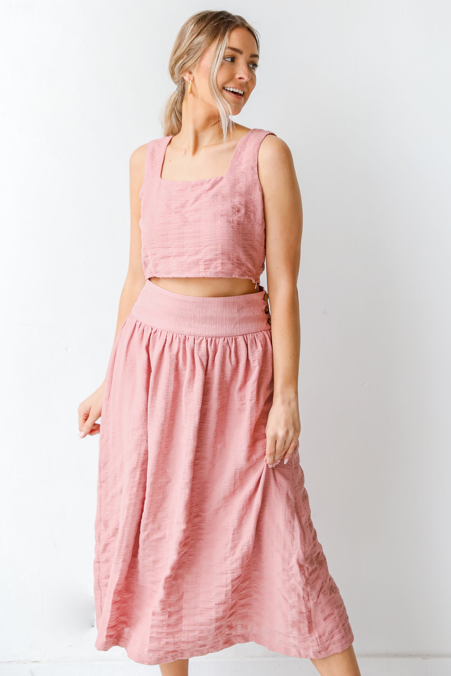 Cropped Tank on model