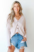 Cable Knit Cardigan in blush