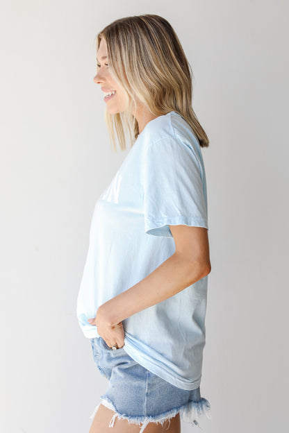 Light Blue Charleston South Carolina Tee side view