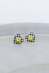 heart earrings in black flat lay