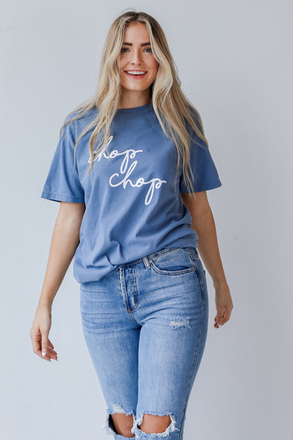 model wearing the Chop Chop Tee