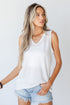 Corded V-Neck Tank