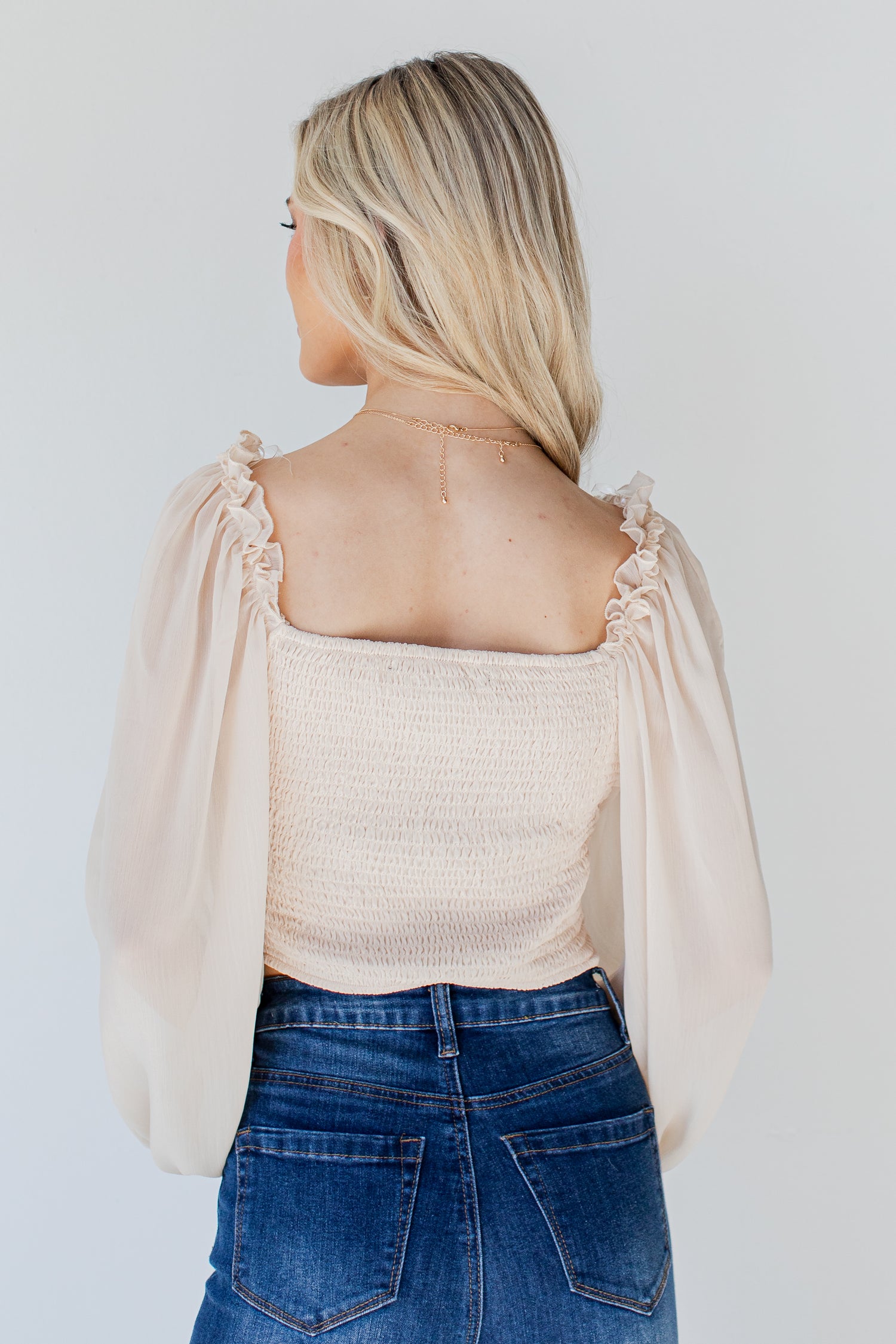 Cropped Blouse back view