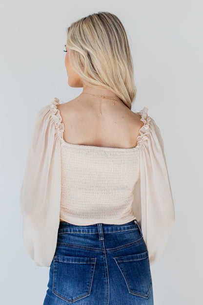 Cropped Blouse back view