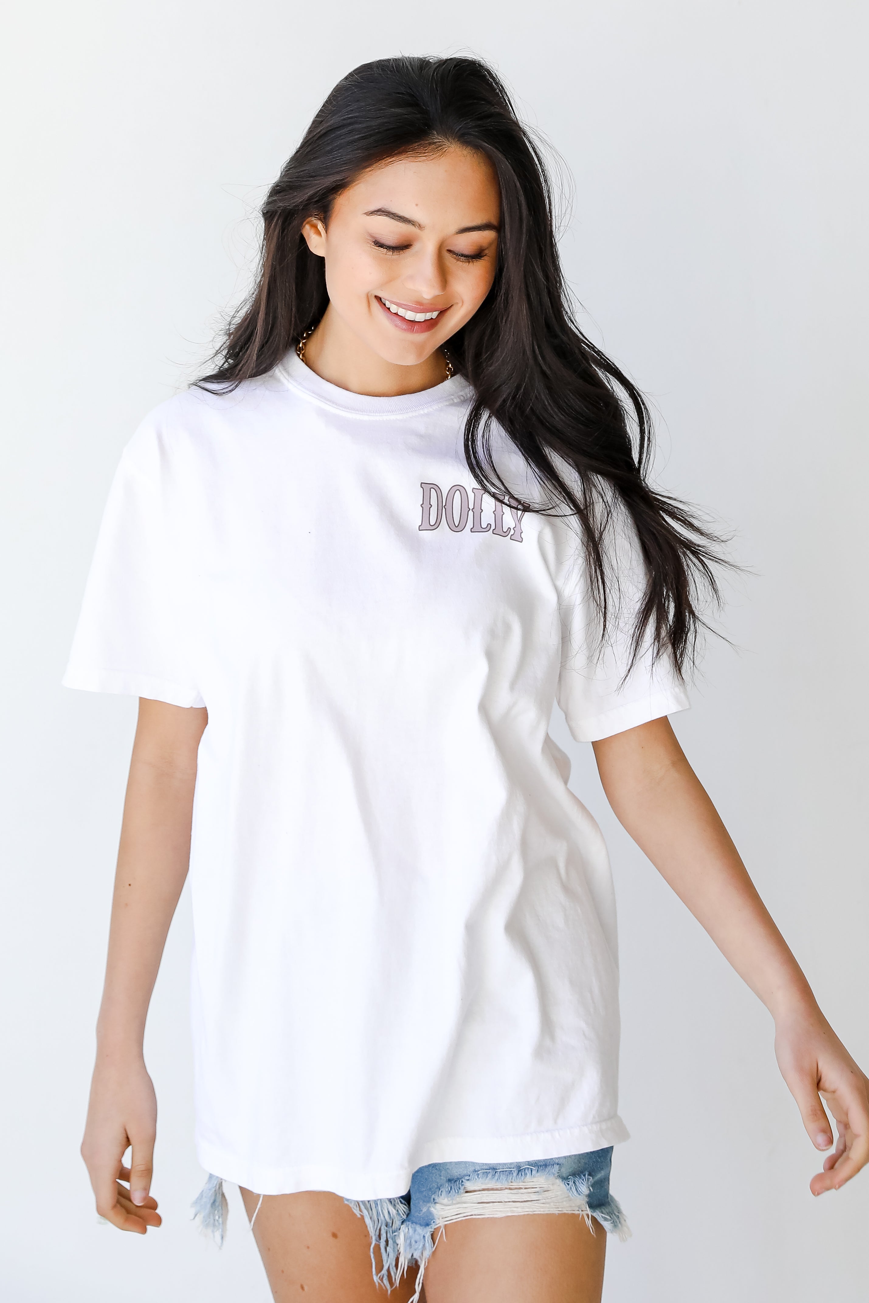 Dolly Western Tee on model