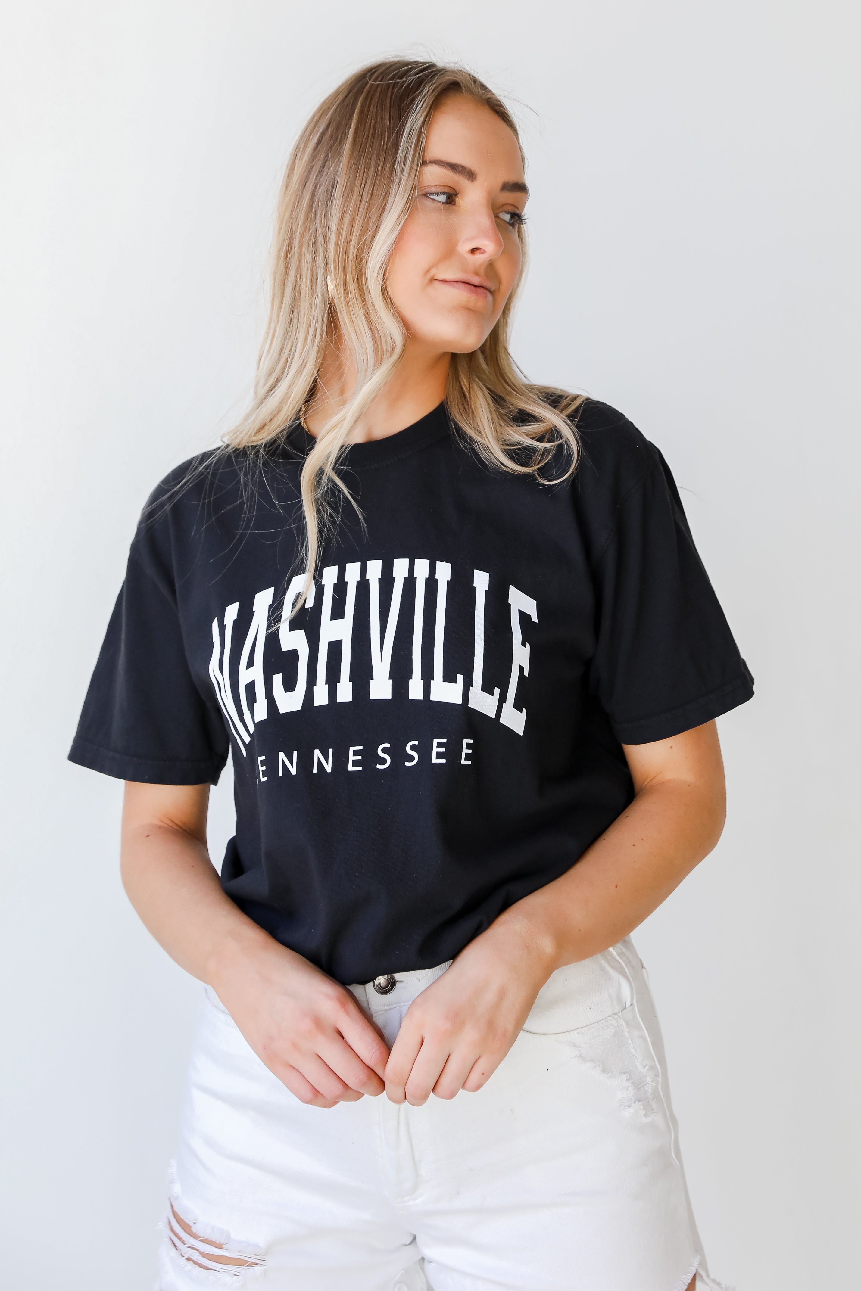 Black Nashville Tee front view