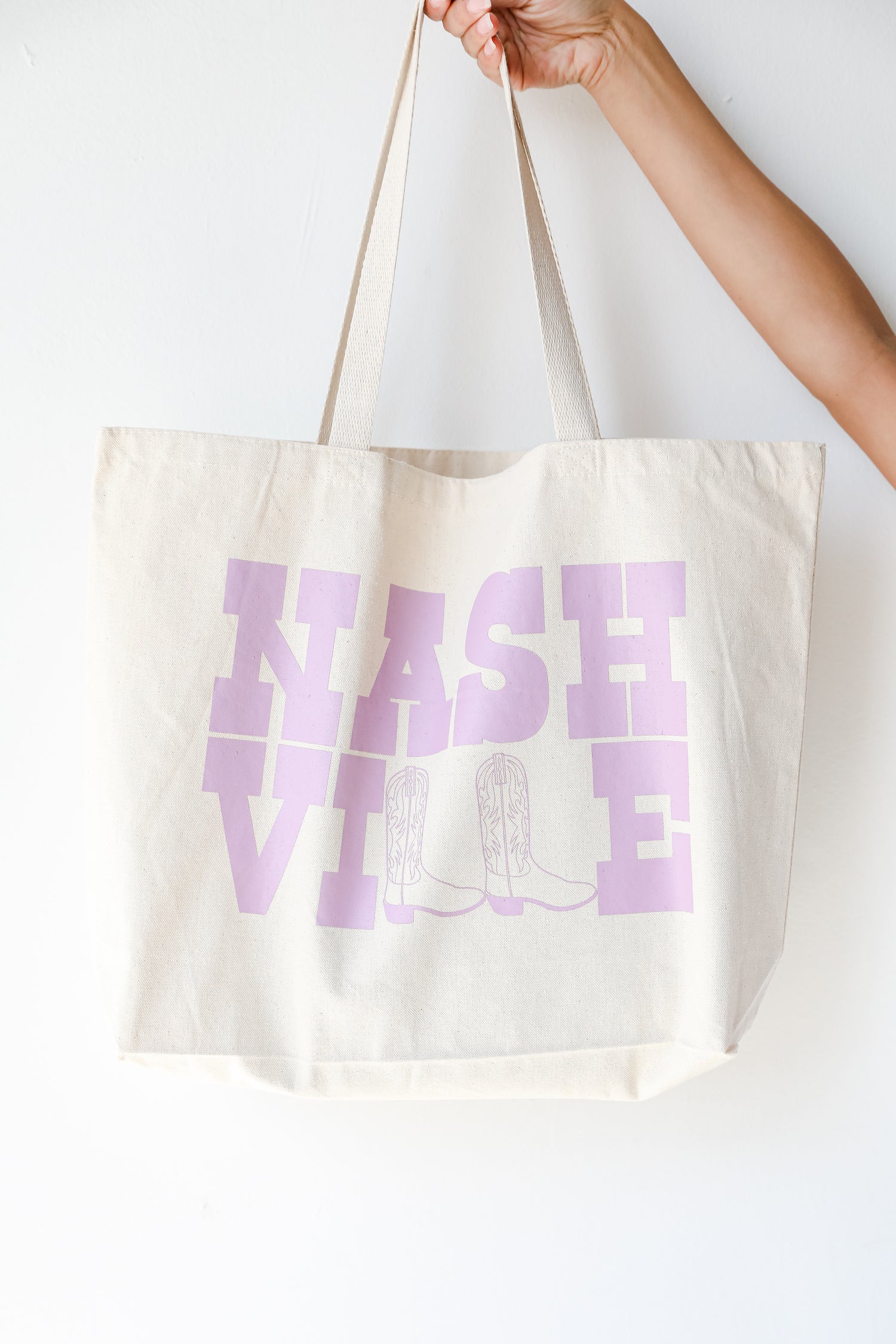Nashville Boots Large Tote Bag front view