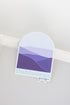 Round Dahlonega Georgia Mountain Sticker in purple