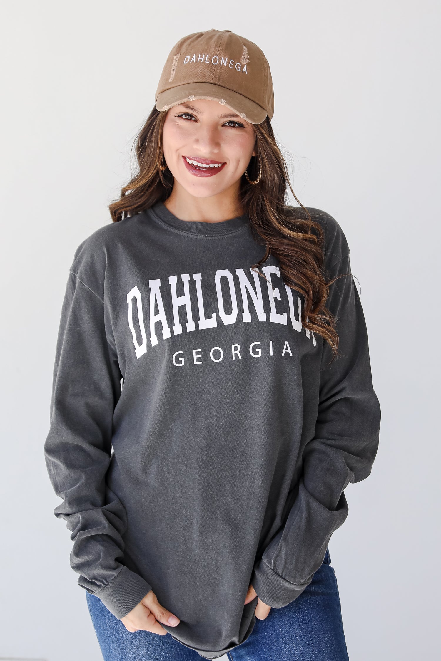 Charcoal Dahlonega Georgia Long Sleeve Tee