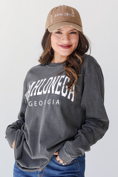 Charcoal Dahlonega Georgia Long Sleeve Tee