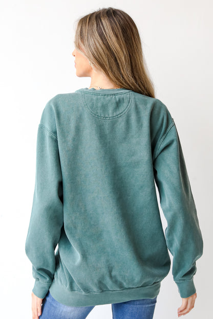 Teal Dahlonega Georgia Pullover back view