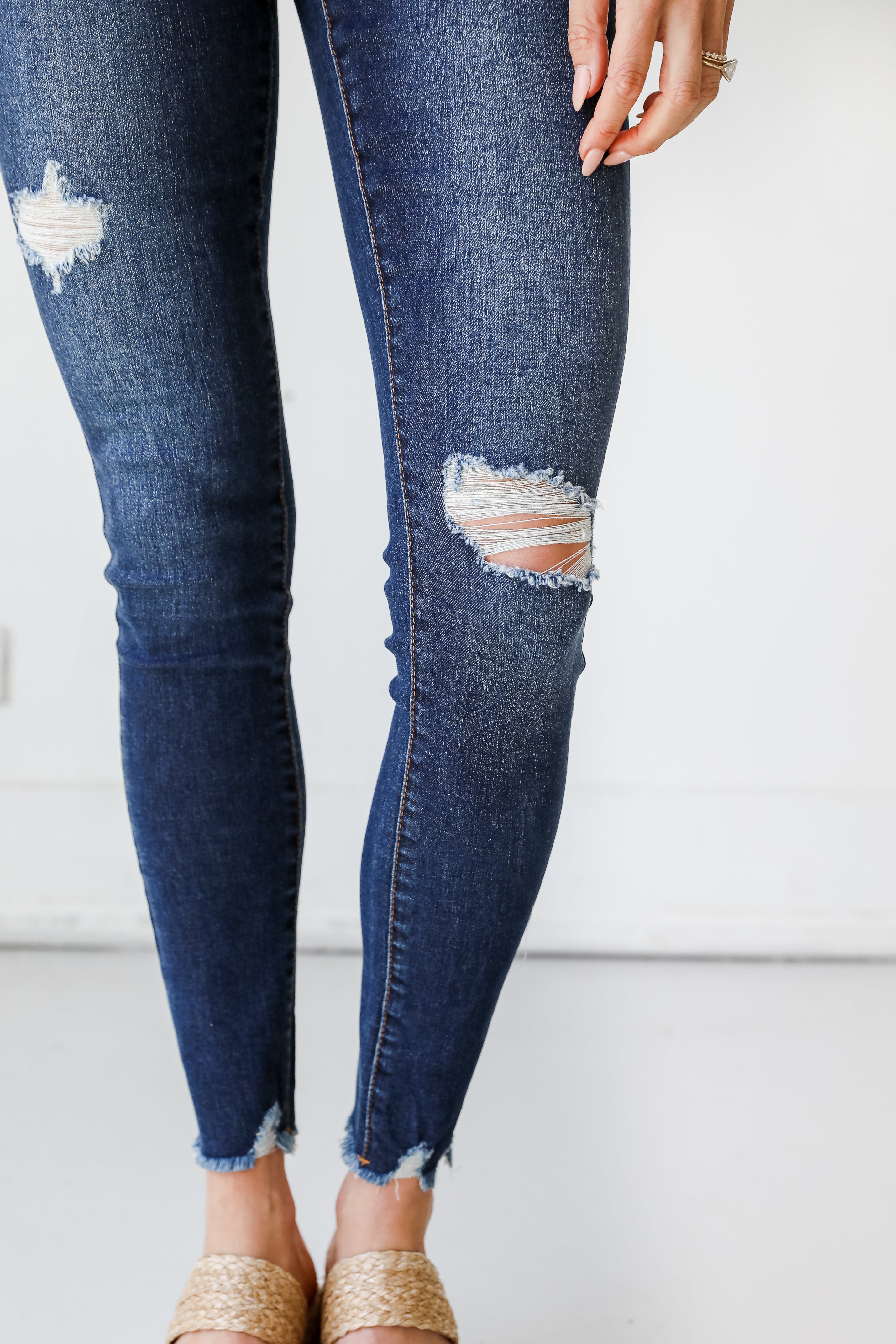 Distressed Skinny Jeans close up