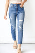 Distressed Mom Jeans
