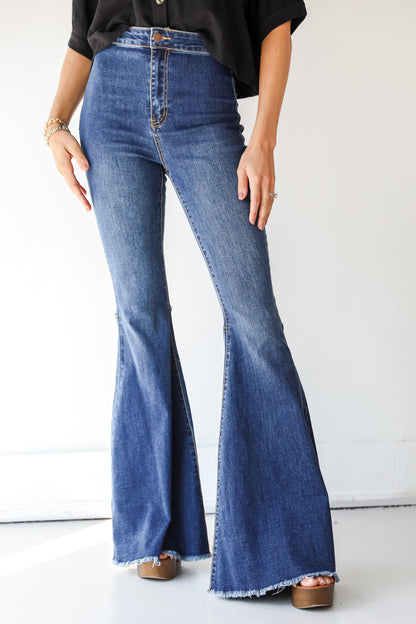 dark wash flare jeans