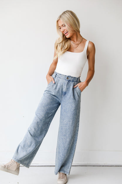 Wide Leg Jeans on model