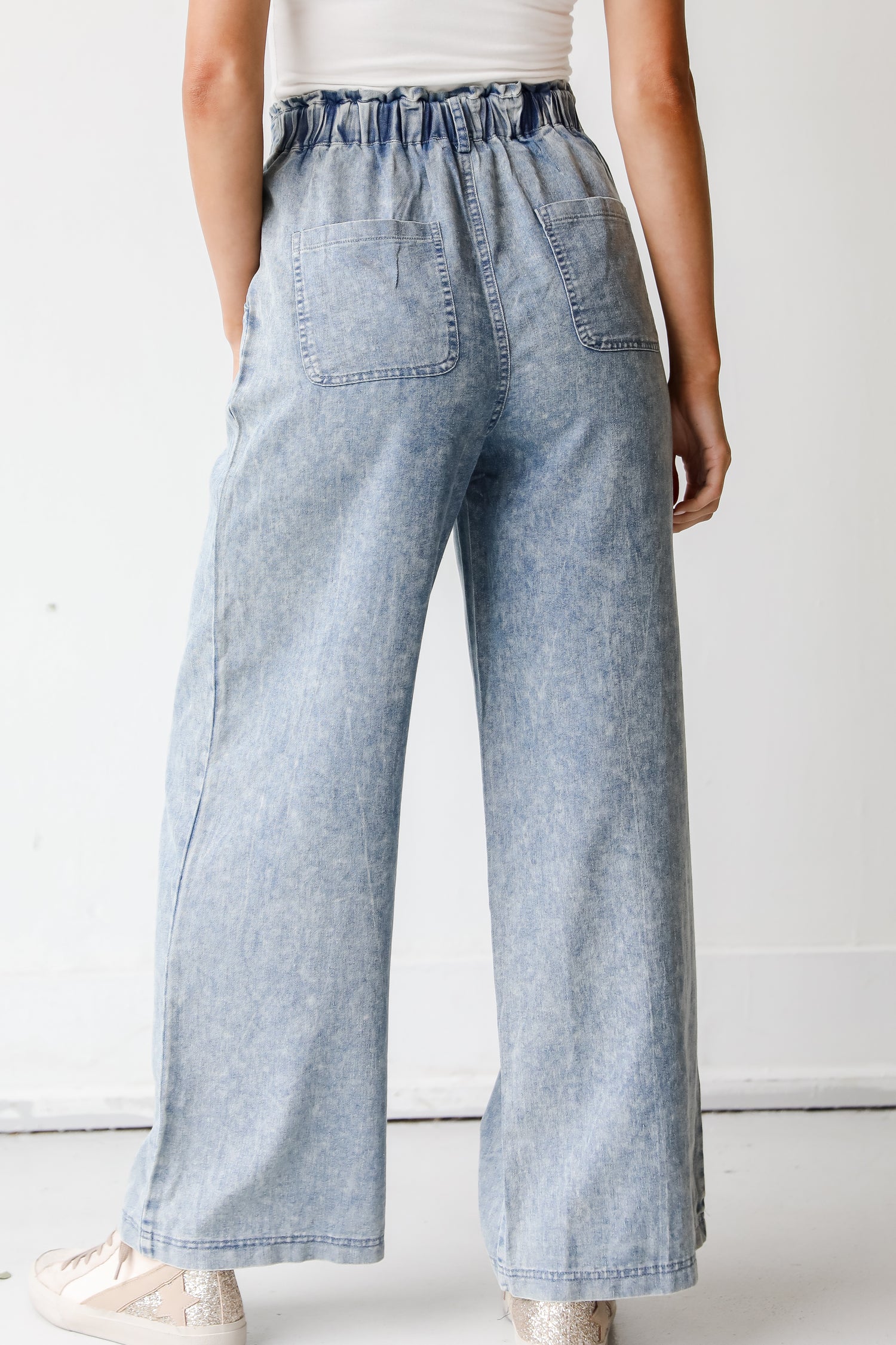 Wide Leg Jeans back view