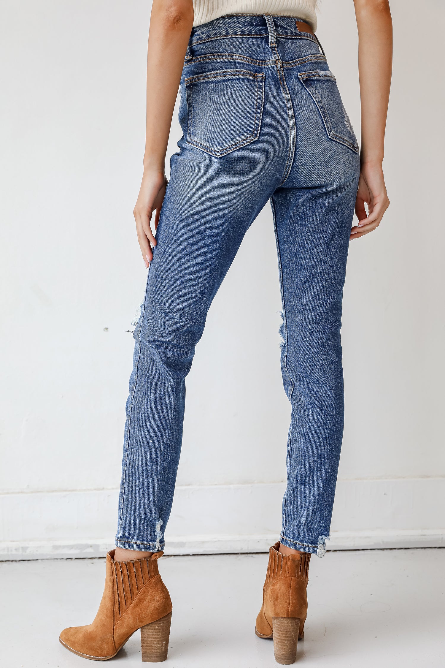 Caroline Distressed Mom Jeans
