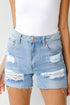 Distressed Denim Shorts