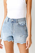 Distressed Denim Shorts