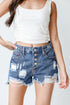 Distressed Denim Shorts