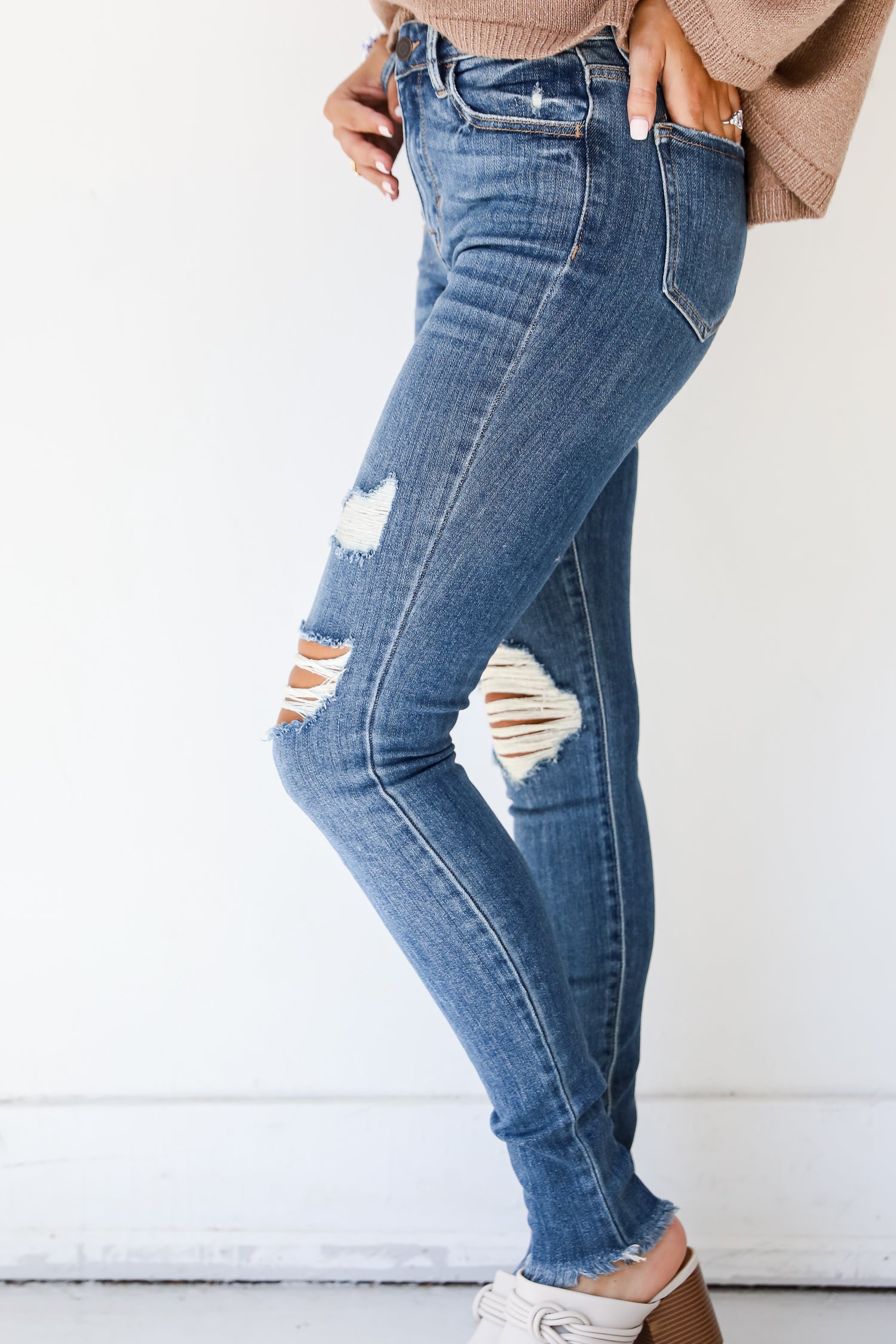 Distressed Skinny Jeans side view