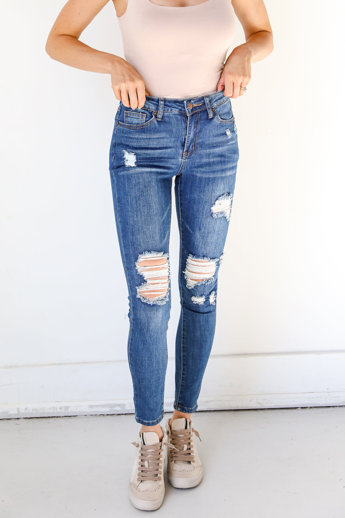 Distressed Skinny Jeans