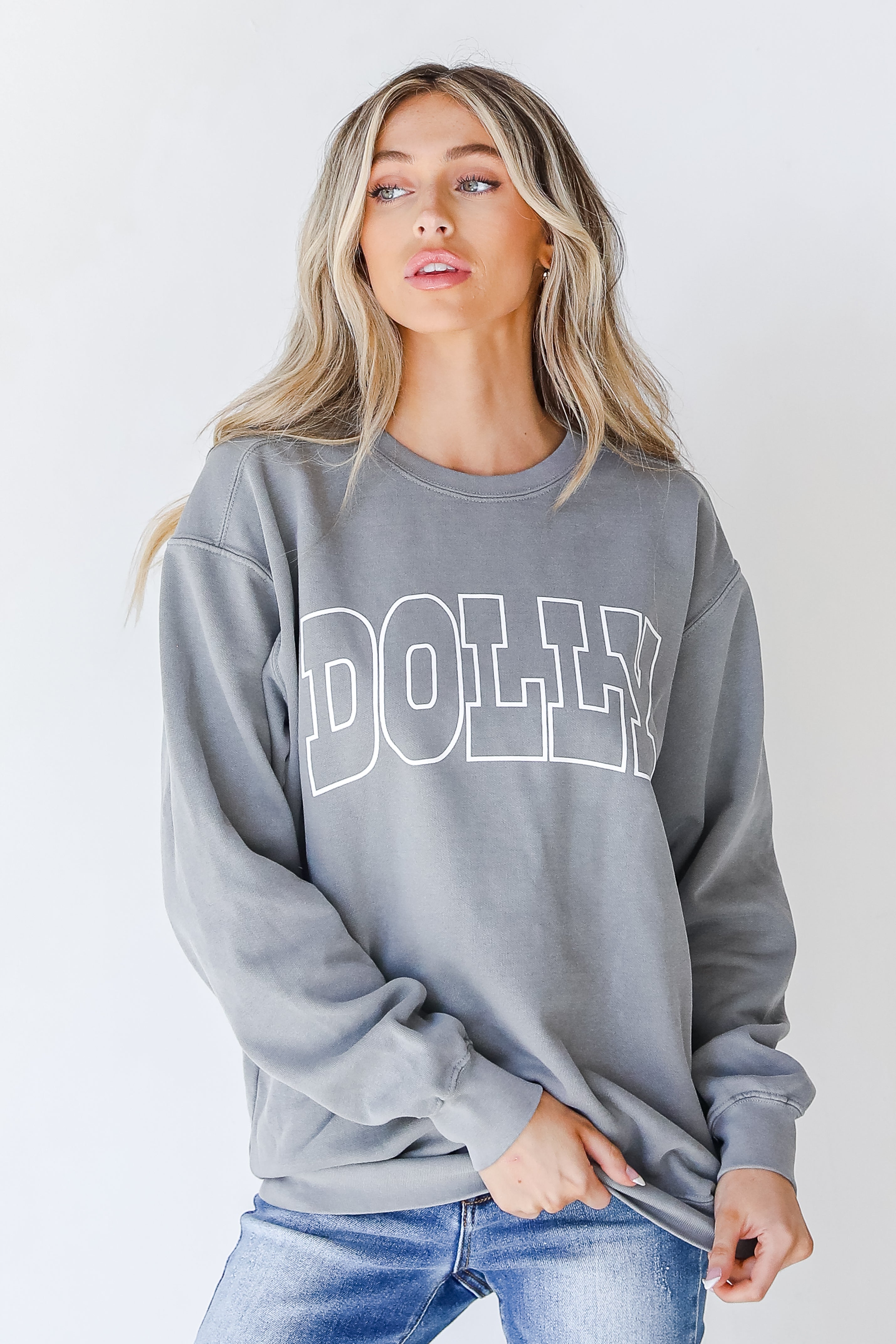 Dolly Pullover. dolly sweatshirt, oversized comfy sweatshirt, graphic sweatshirt.