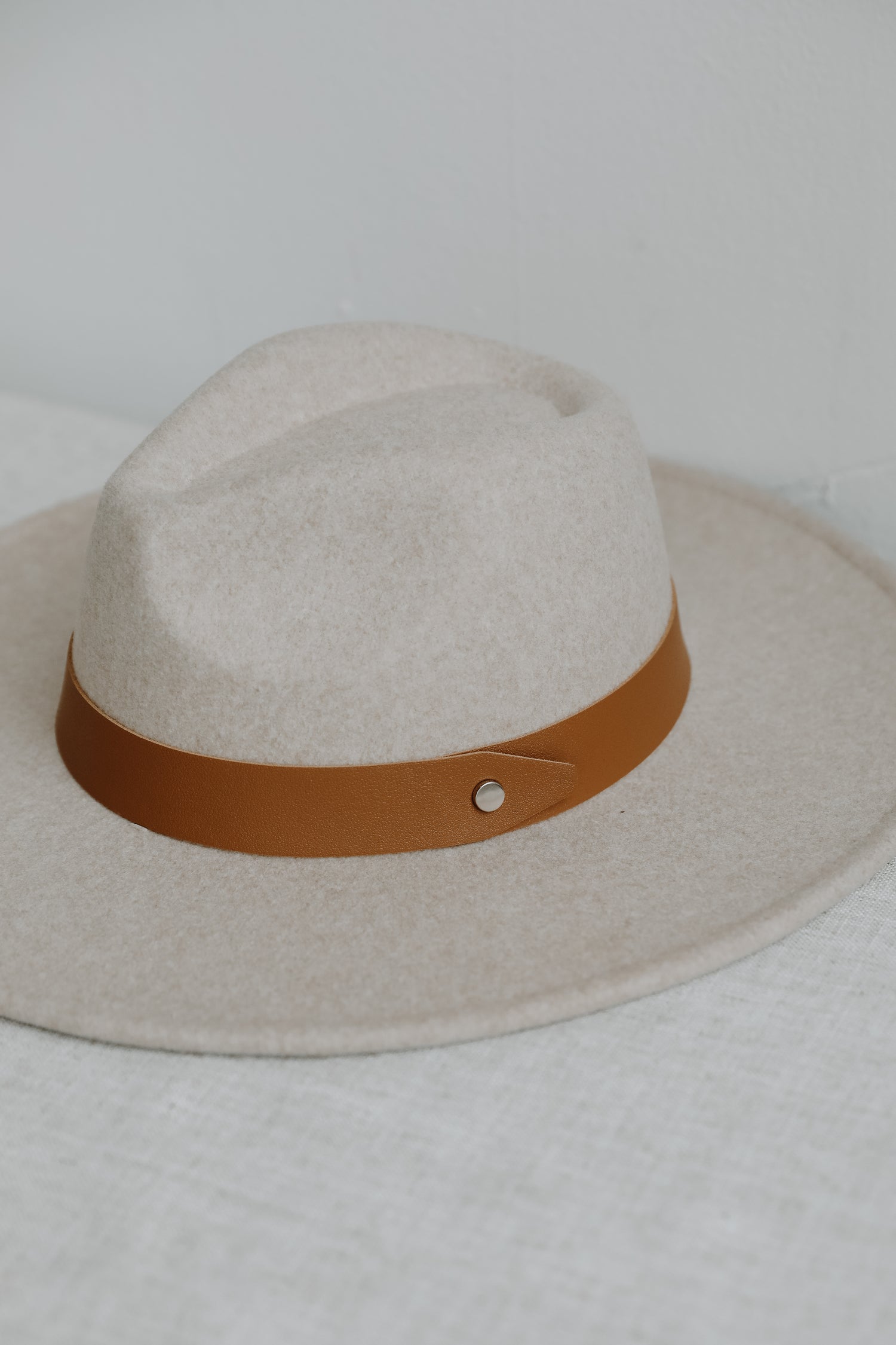 Wide Brim Fedora Hat close up