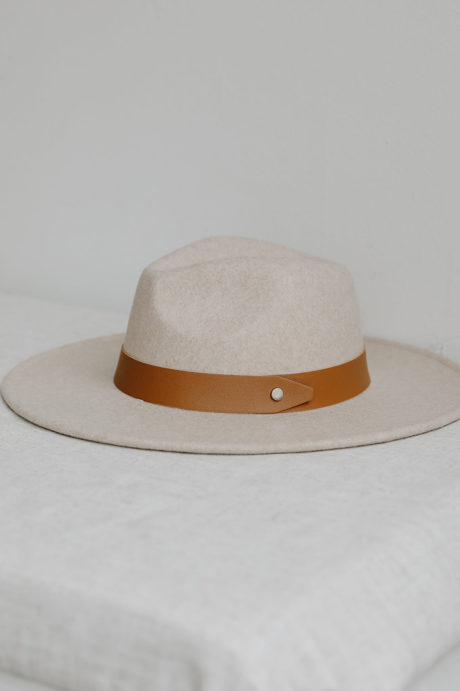 Wide Brim Fedora Hat flat lay