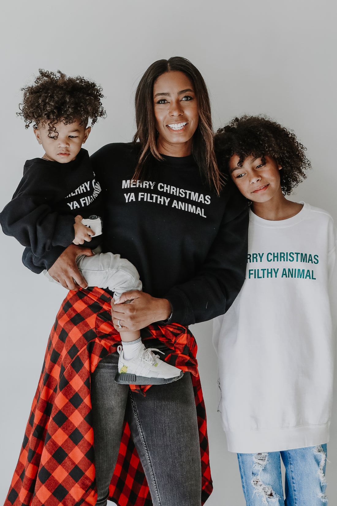 Youth Merry Christmas Ya Filthy Animal Pullover. Kids Graphic Christmas Sweatshirt 