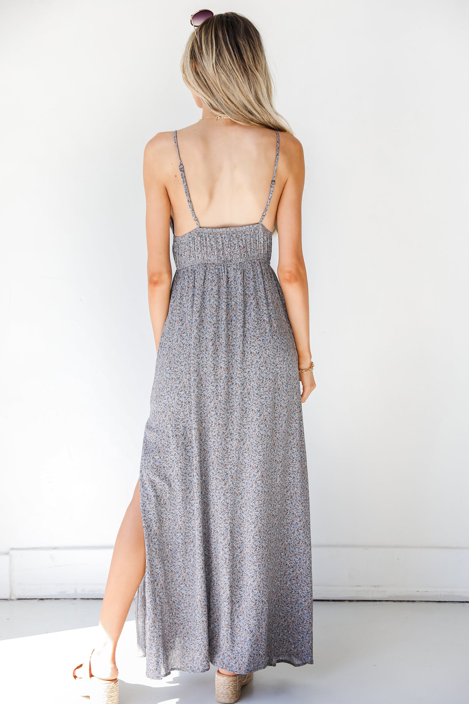 Floral Maxi Dress back view