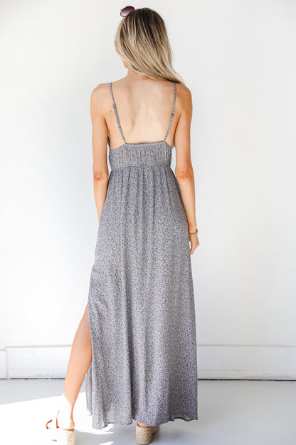 Floral Maxi Dress back view