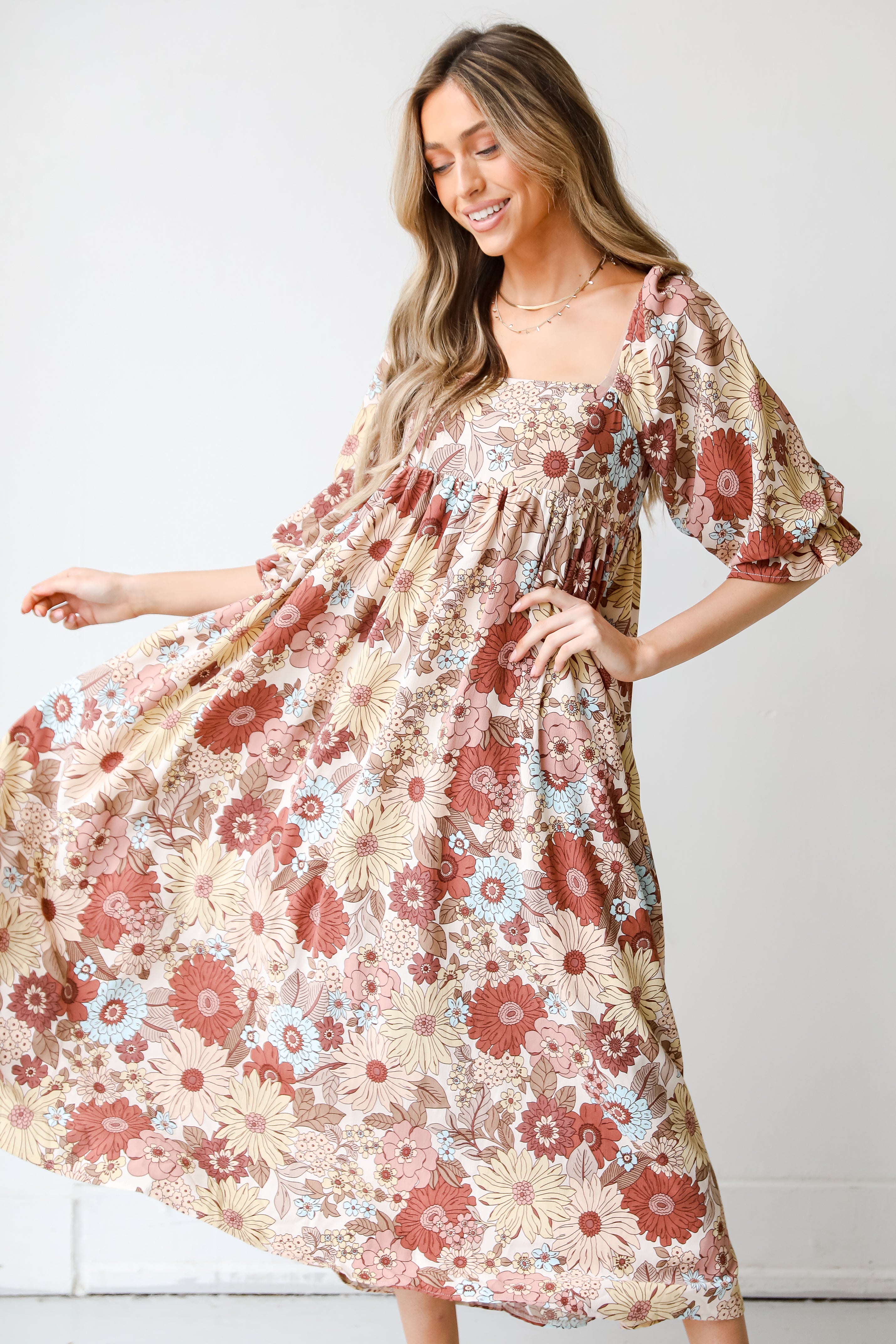 Floral Maxi Dress front view
