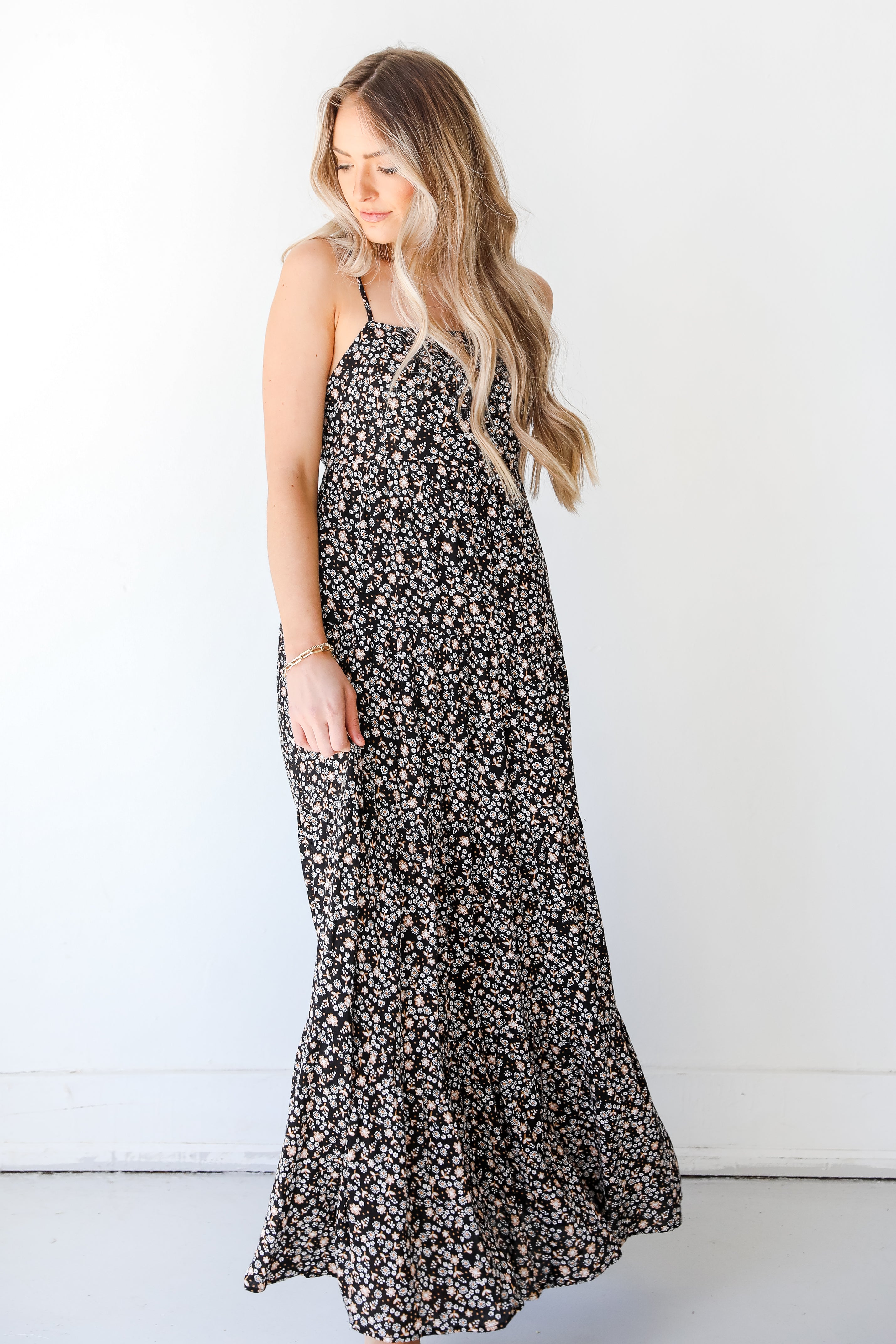 Floral Maxi Dress on model