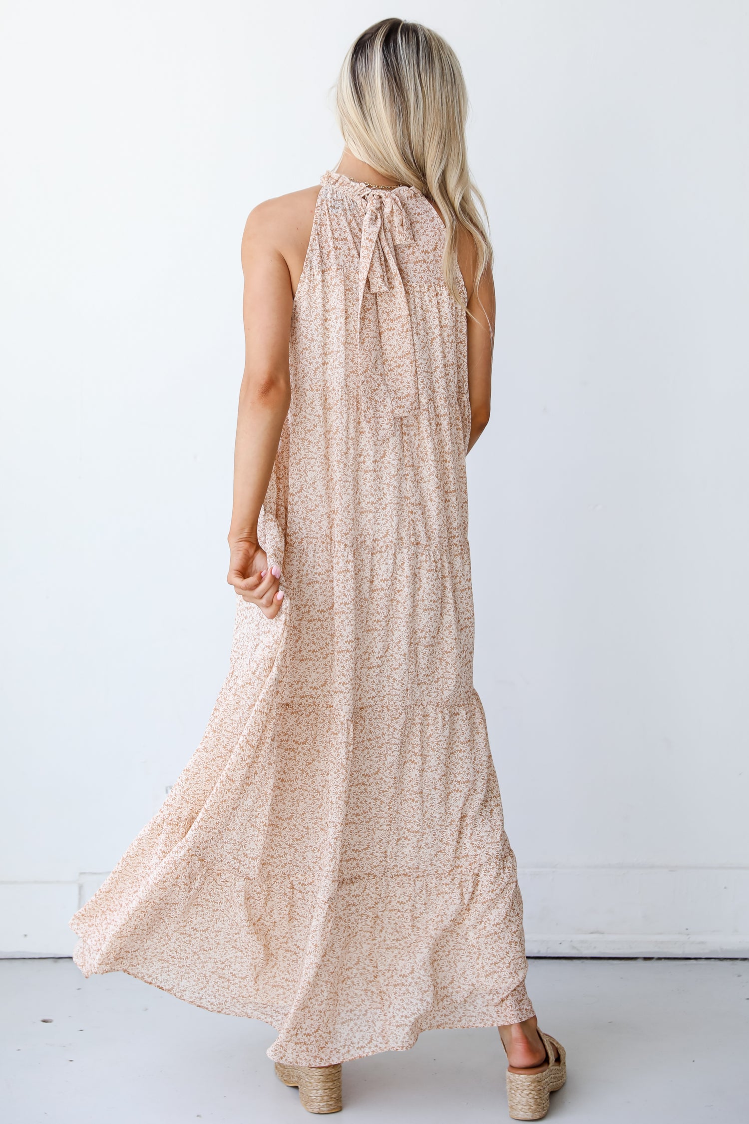 Floral Maxi Dress back view