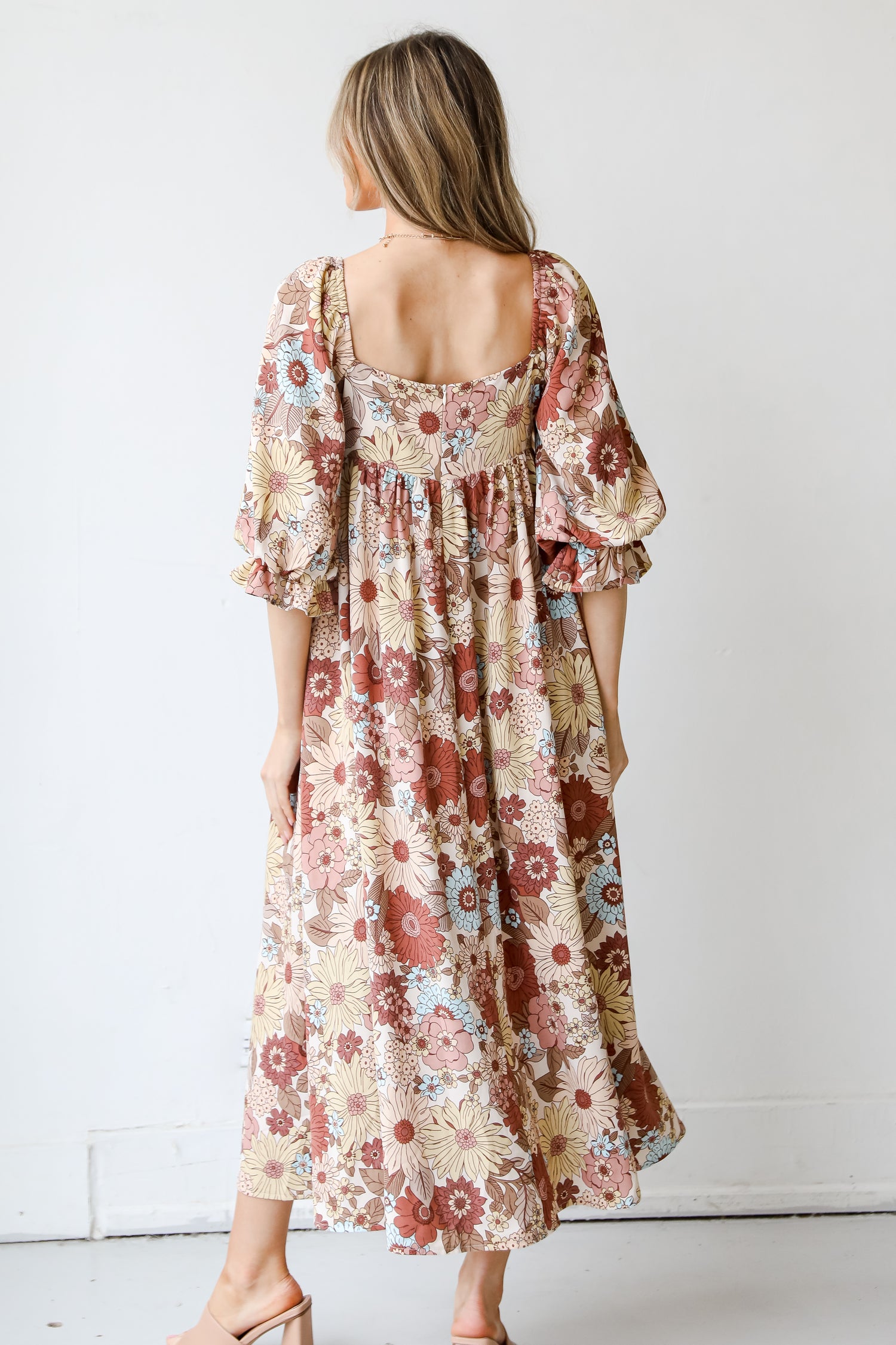 Floral Maxi Dress back view