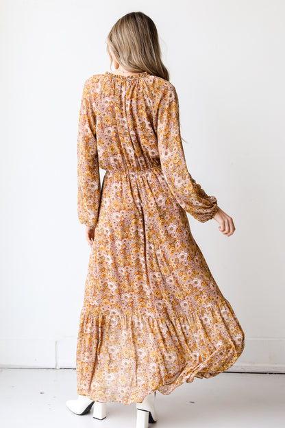 Floral Maxi Dress back view