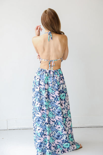 Halter Maxi Dress back view