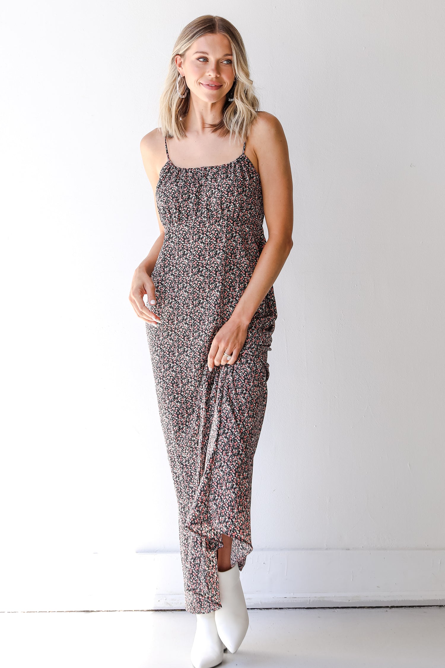 Floral Maxi Dress on model