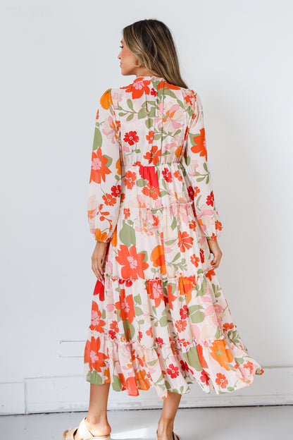 Floral Maxi Dress back view