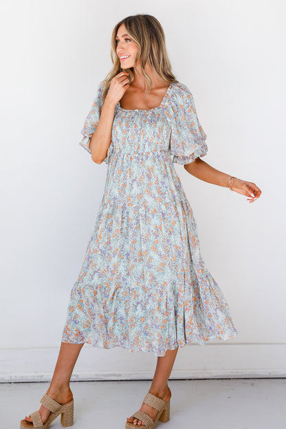 Floral Midi Dress side view