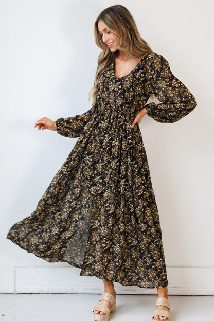 Floral Maxi Dress on model