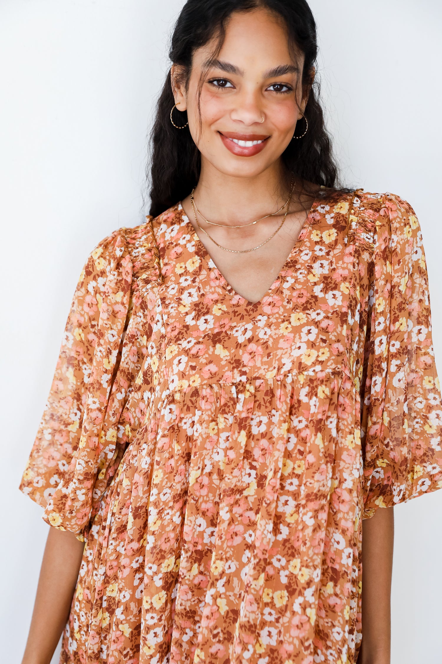 Floral Midi Dress close up