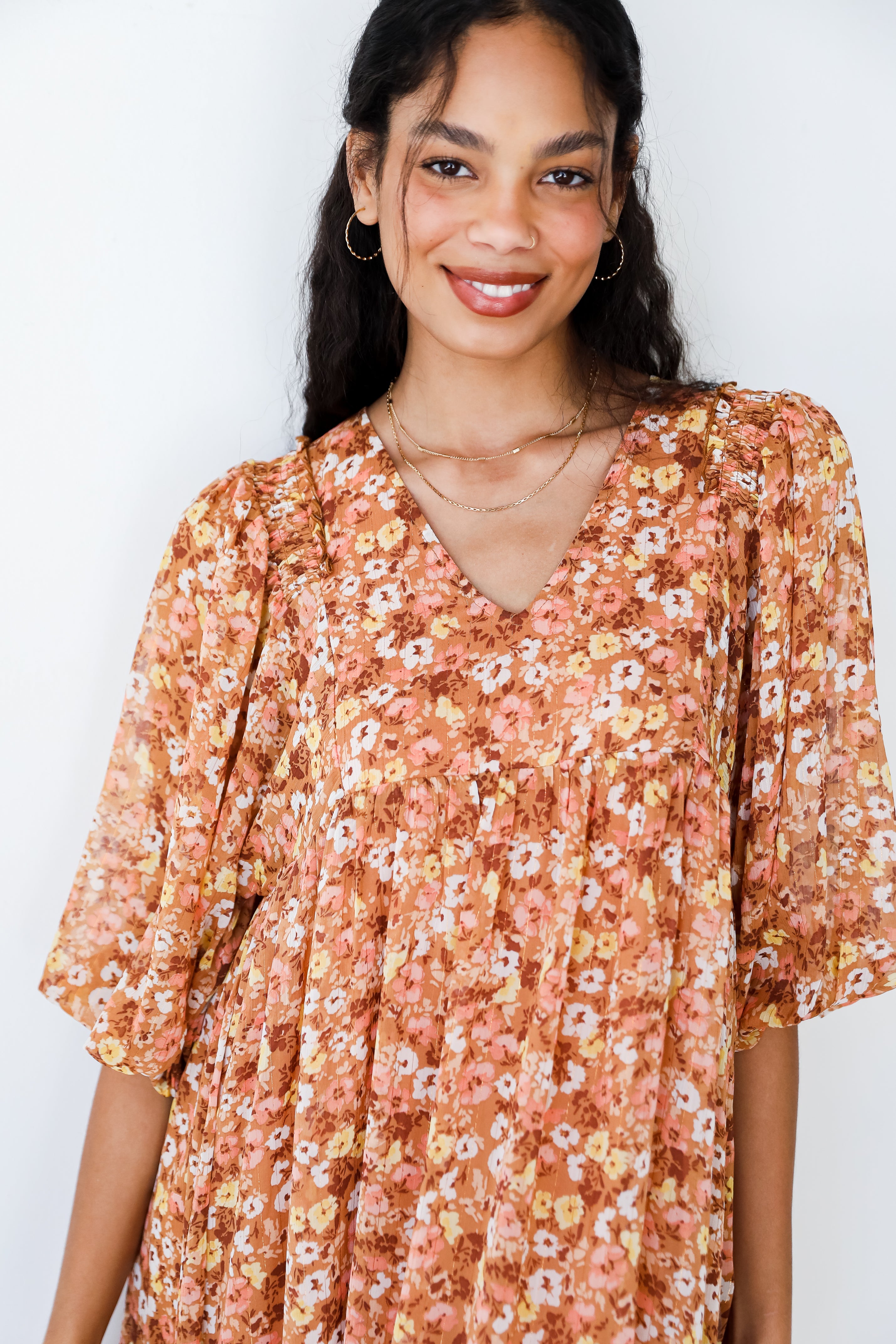 Floral Midi Dress close up