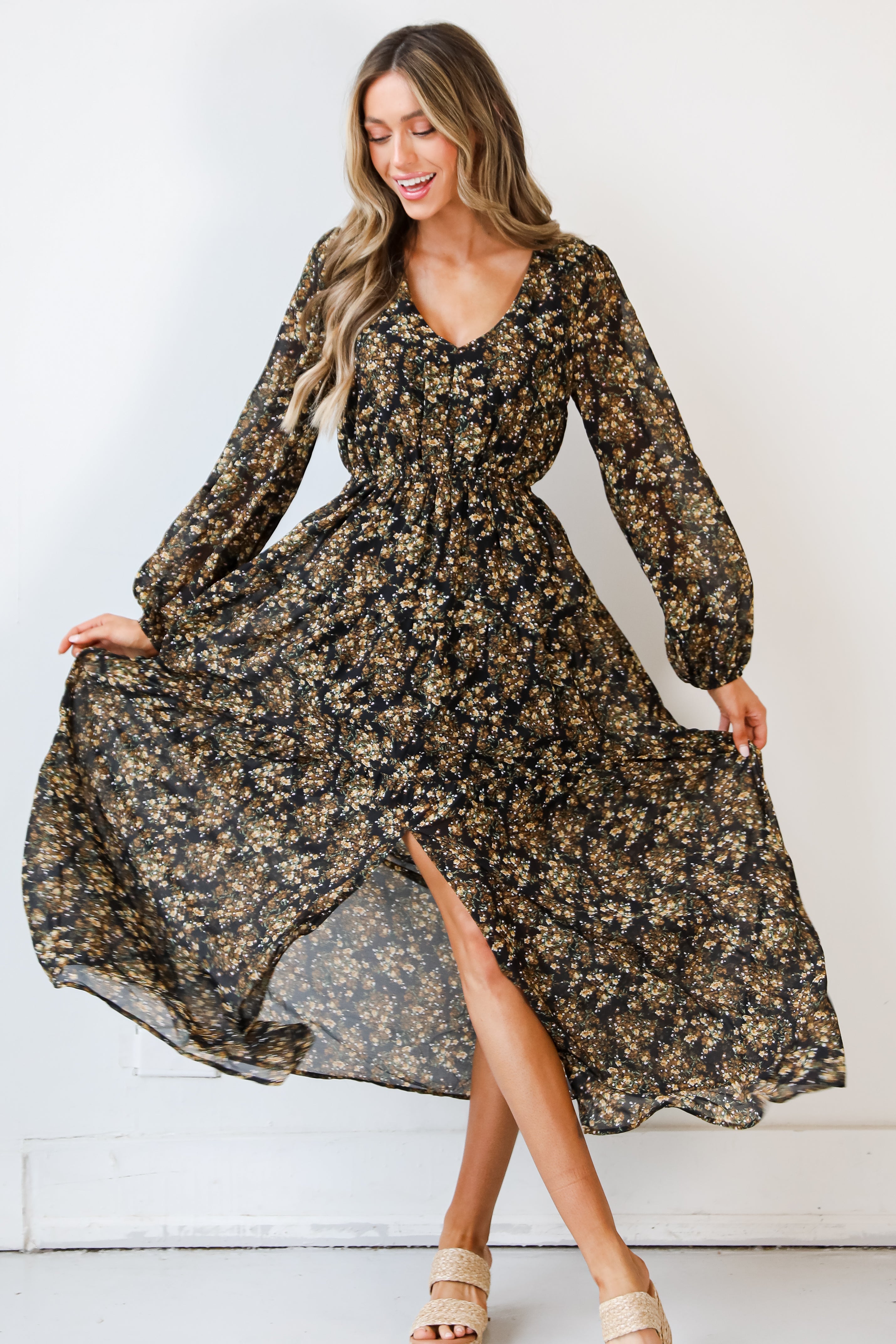 Floral Maxi Dress front view