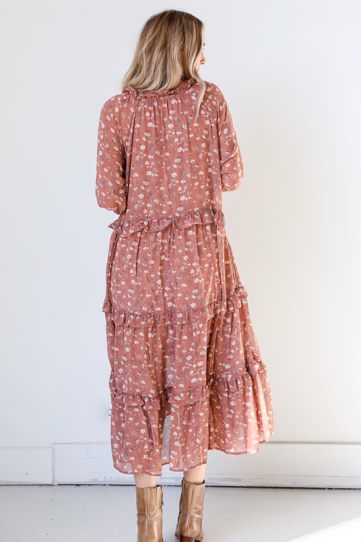 Floral Maxi Dress back view