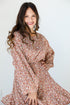 rust Floral Mini Dress