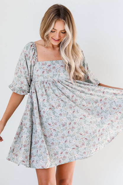 Floral Babydoll Mini Dress