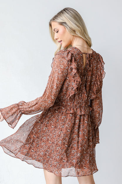 Floral Mini Dress back view