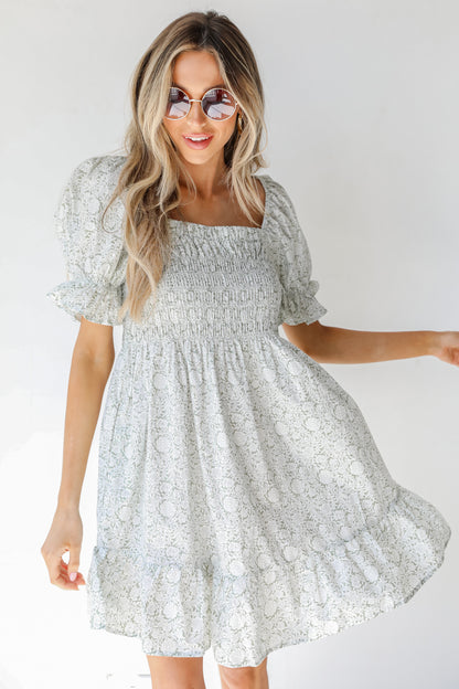 Floral Mini Dress on model